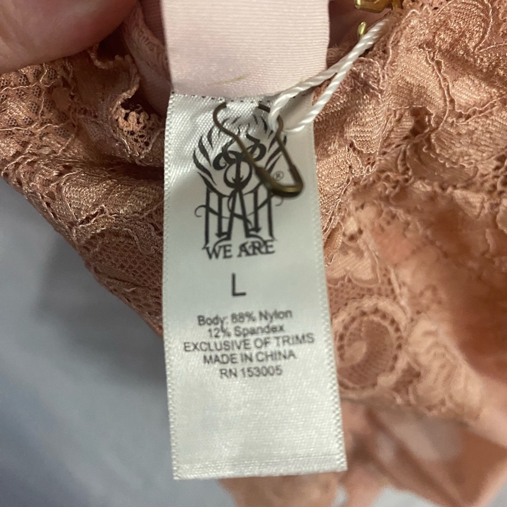 NWT Free People We Are Hah Women’s Copper Rose Smarty Pants Bodysuit Size Large - Picture 6 of 16